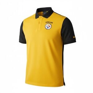 Nike Men's Pittsburgh Steelers Woven Dri-FIT Polo Sz Medium - NWT